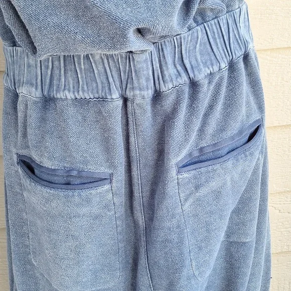 Free People FP Movement Timko XL Navy Blue Barrel Leg Athletic Sporty Jumpsuit - Picture 11 of 16